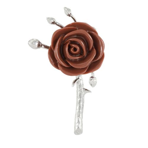 pryskyřice Brož, Zinek, s Pryskyřice, Rose, á, módní šperky & unisex, Prodáno By PC