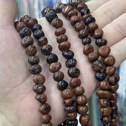 Černý pruh Rhodochrosite Stone Korálek, DIY, smíšené barvy, Prodáno za 38 cm Strand