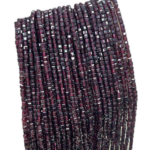 Naturlig granat pärlor, Garnet, DIY, blandade färger, Såld Per 38 cm Strand