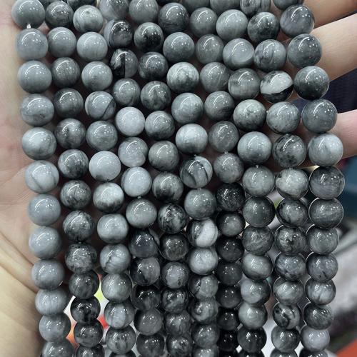 Hawk-eye Sten Bead, DIY, blandade färger, 10mm, Såld Per 38 cm Strand