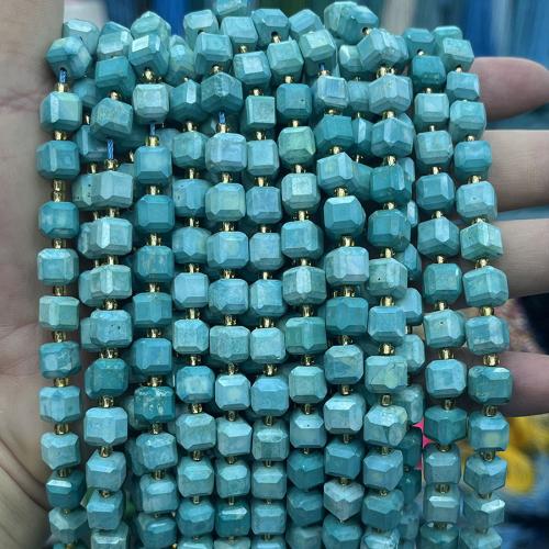 Turkos pärlor, Natural Turquoise, med Seedbead, DIY, blandade färger, 8mm, Såld Per 38 cm Strand