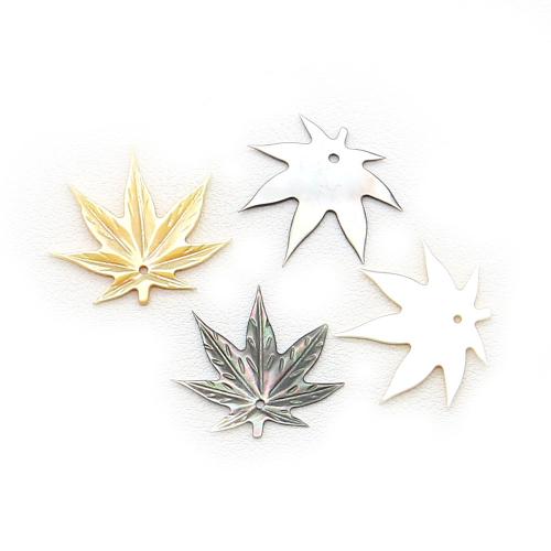 Wisiorki z muszli, Muszla, Liść klonu, DIY, dostępnych więcej kolorów, 23x35mm, sprzedane przez PC