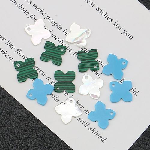 Wisiorki z muszli, Muszla, Czterolistna Koniczyna, DIY, dostępnych więcej kolorów, 9x10mm, sprzedane przez PC