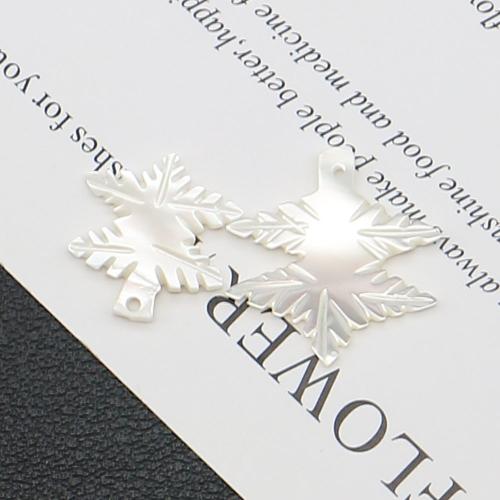 Naturliga Vit Shell Halsband, Vit Lip Shell, Träd, DIY, vit, 17x18mm-22x22mm, Säljs av PC