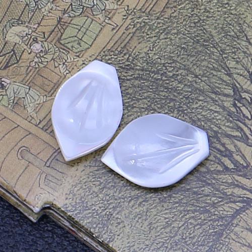 Vlasy Clip Nálezy, Bílé oko Shell, Okvětní lístky, DIY, bílý, 9x13mm, Prodáno By PC