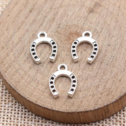 Zinc Alloy Pendants Horseshoes plated DIY & hollow Sold By Bag