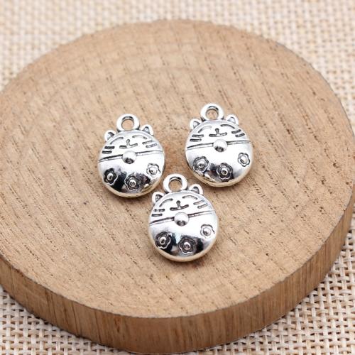 Pendentifs en alliage de zinc, Fortune Cat, Placage, DIY, plus de couleurs à choisir, 10PC/sac, Vendu par sac