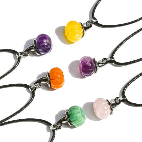 Gemstone Pendants Jewelry Natural Stone with Gemstone & Zinc Alloy gold color plated DIY Sold By PC