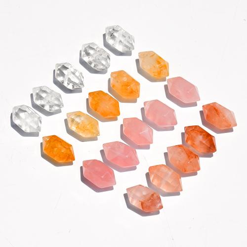 Gemstone Smycken Pärlor, Ädelsten, guldfärg pläterade, DIY, fler färger för val, 10x21mm, Säljs av PC