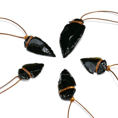 Svart obsidian Häng, guldfärg pläterade, mode smycken, fler färger för val, 30-50mm, Säljs av PC