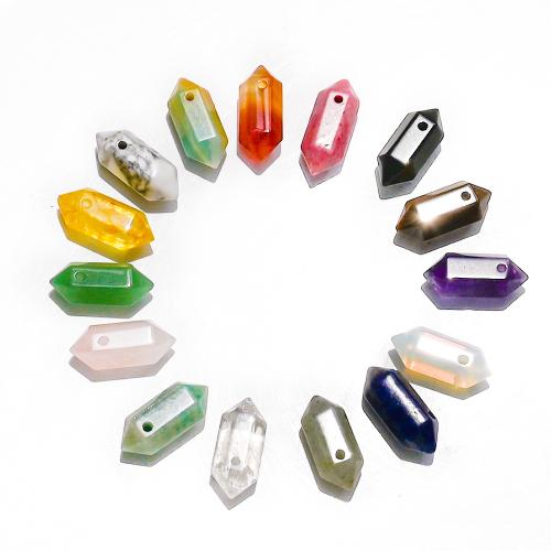 Gemstone Smycken Pärlor, Ädelsten, guldfärg pläterade, DIY, fler färger för val, 8x20mm, Säljs av PC