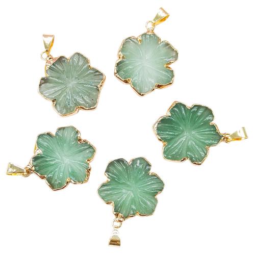 Edelstein Anhänger Schmuck, mit Zinklegierung, goldfarben plattiert, DIY, keine, 25mm, verkauft von PC