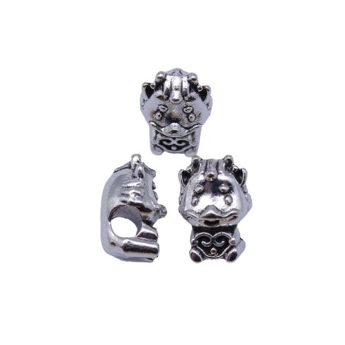 Zink Alloy Smycken Pärlor, Draken, plated, DIY, fler färger för val, 14x10x9.20mm, 10PC/Bag, Säljs av Bag