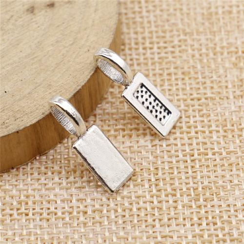 Zinc Alloy Pendants Rectangle plated DIY Sold By Bag