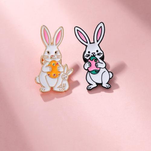 smalt Brož, Zinek, Králík, unisex & různé styly pro výběr, více barev na výběr, Prodáno By PC