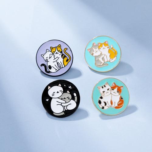 smalt Brož, Zinek, Kolo, unisex & různé designy pro výběr, černý, Prodáno By PC