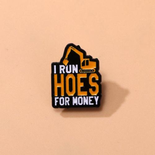 Zinc Alloy Brože, Zinek, vypalovací lak, módní šperky & unisex, černý, Prodáno By PC