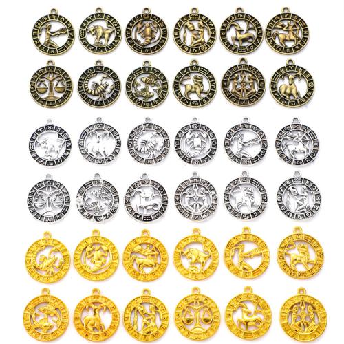 Zinc Alloy Pendants 12 Signs of the Zodiac plated DIY Sold By PC