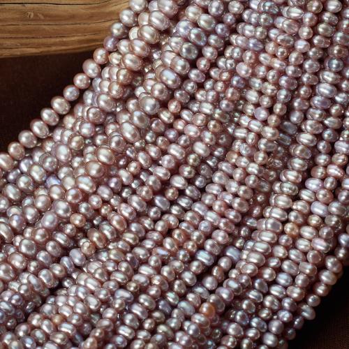Kartoffel Süßwasser Zuchtperlen, Natürliche kultivierte Süßwasserperlen, oval, DIY, keine, 2-5MM, verkauft per 39 cm Strang