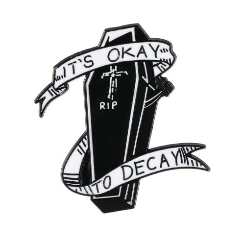 Zinklegierung Brosche, Design für Halloween & unisex & Emaille, schwarz, verkauft von PC