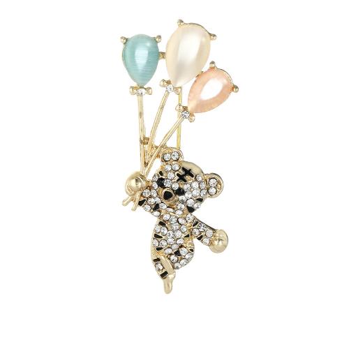 Drahokamu Brož, Zinek, s Drahokamu, á, módní šperky & micro vydláždit kubické zirkony & pro muže, zlatý, Prodáno By PC