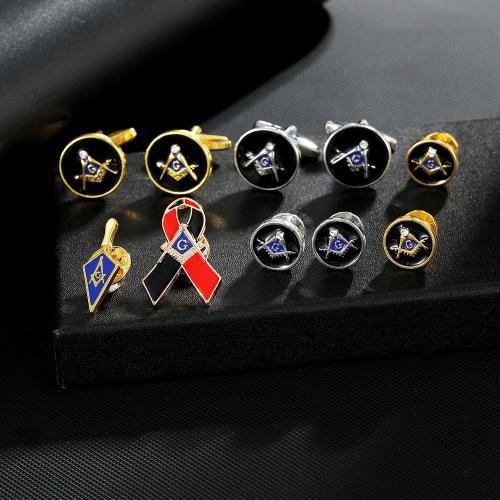 Boutons de manchette, alliage de zinc, styles différents pour le choix & pour homme & émail & avec strass, plus de couleurs à choisir, Vendu par paire