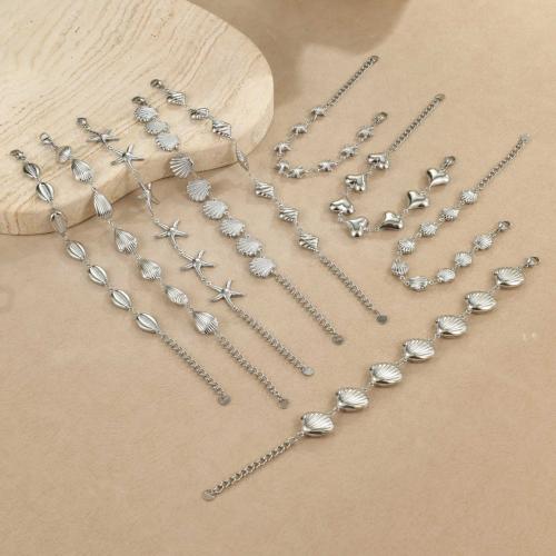 Bijoux bracelet en acier inoxydable, Acier inoxydable 304, Placage, bijoux de mode & styles différents pour le choix & pour femme, couleur originale, Vendu par PC