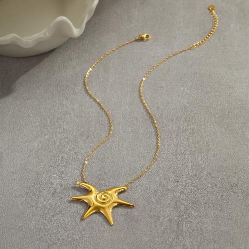 Stainless Steel smycken Ställer, 304 rostfritt stål, Sjöstjärna, 18K guldpläterad, mode smycken & olika stilar för val & för kvinna, Säljs av PC