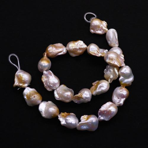 Barock odlad sötvattenspärla pärlor, Freshwater Pearl, Oregelbunden, DIY, blandade färger, 15x20mm-15x30mm, Såld Per 38 cm Strand