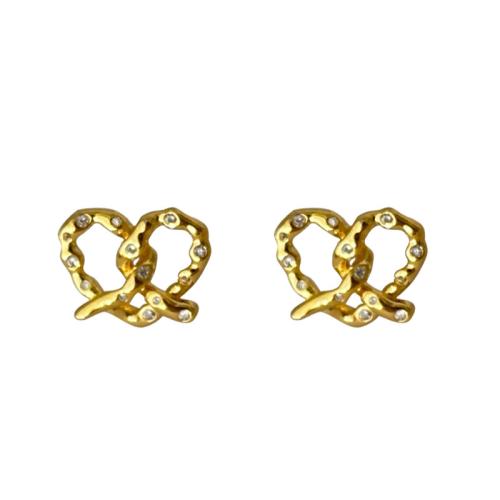 Goujon Laiton,  , coeur, Placage, bijoux de mode & avec strass, plus de couleurs à choisir, protéger l'environnement, sans nickel, plomb et cadmium, 12x9.70mm, Vendu par paire