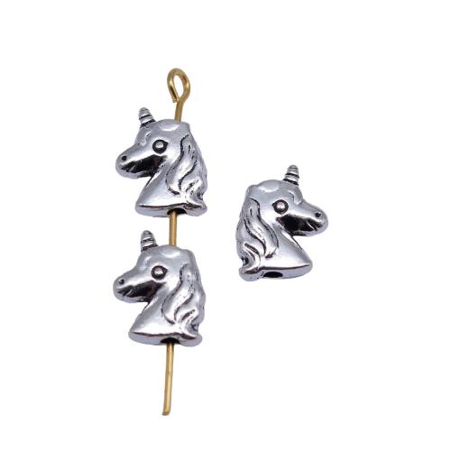 Zink Alloy Smycken Pärlor, Unicorn, plated, DIY, 20PC/Bag, Säljs av Bag