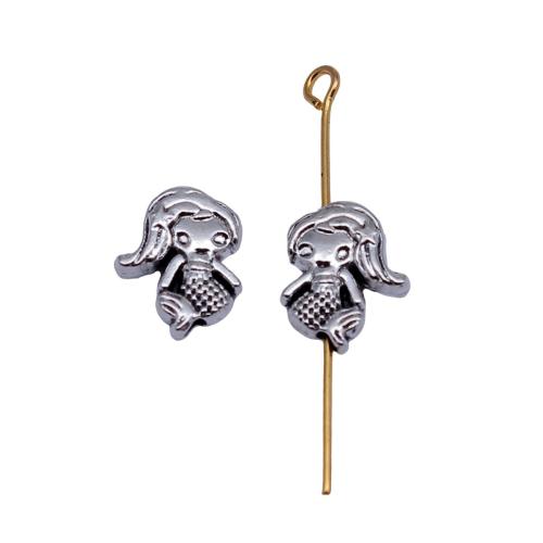 Zink Alloy Smycken Pärlor, Mermaid, plated, DIY, 20PC/Bag, Säljs av Bag