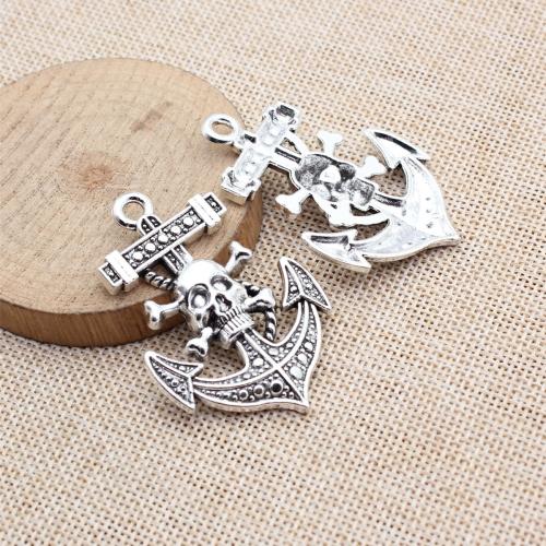 Zinc Alloy Skull Pendants plated DIY Sold By PC