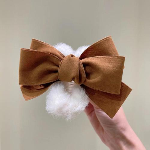 Plüss Hair Claw Clip, -val Szövet & Műanyag, Bowknot, kézi, Koreai divat & a nő, több színt a választás, 110mm, Által értékesített PC