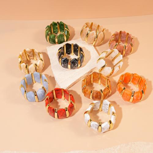 Akryl Náramek, s Zinek, barva pozlacený, módní šperky, více barev na výběr, Prodáno By PC