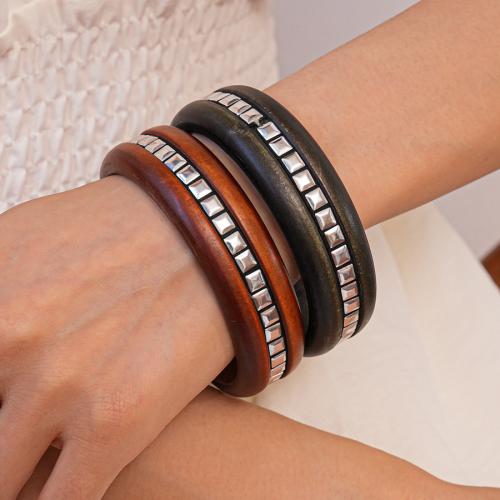 Dřevo Náramek, barva pozlacený, módní šperky, více barev na výběr, Prodáno By PC