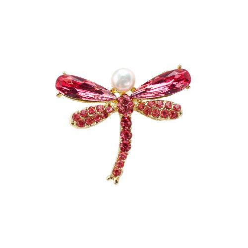 Broche perle d'eau douce, alliage de zinc, avec perle d'eau douce cultivée, Placage de couleur d'or, bijoux de mode & avec strass, plus de couleurs à choisir, 36x11.54x31.47mm, Vendu par PC