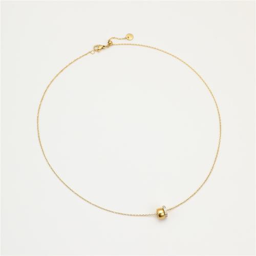 Stainless Steel Chain Sweter Naszyjnik, Stal nierdzewna 304, Powlekane, biżuteria moda & mikro utorować cyrkonia & dla kobiety, dostępnych więcej kolorów, sprzedane przez PC