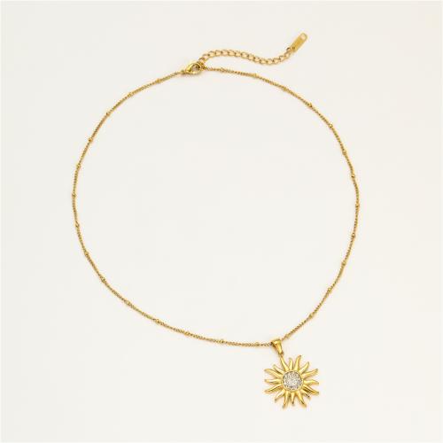 Stainless Steel smycken Ställer, 304 rostfritt stål, Sol, 18K guldpläterad, olika stilar för val & micro bana cubic zirconia & för kvinna, Säljs av PC