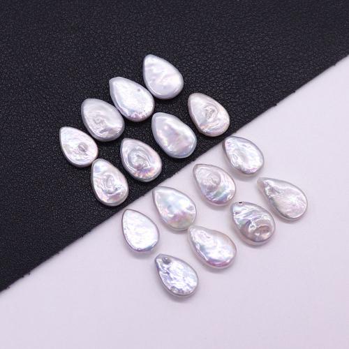 Cultured Baroque Freshwater Pearl Beads Teardrop DIY & no hole white Sold By PC