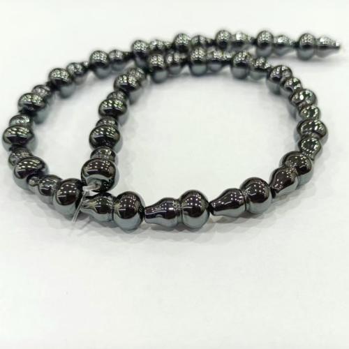 Non-magnetické Hematitové, Non-magnetický hematit, Dýňovník, módní šperky, černý, 9x15mm, Prodáno za 38 cm Strand