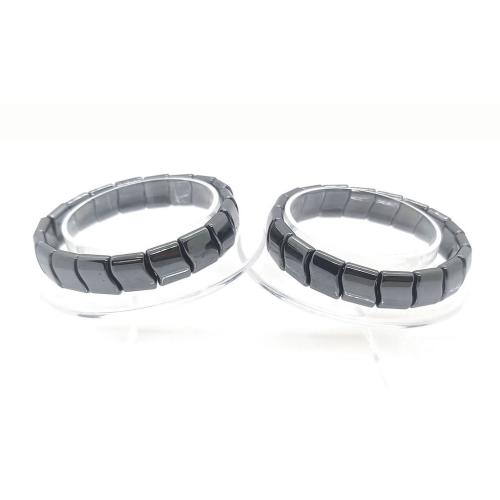 hématite non magnétique bracelet, bijoux de mode, noire, 10x10mm, Longueur 20 cm, Vendu par PC