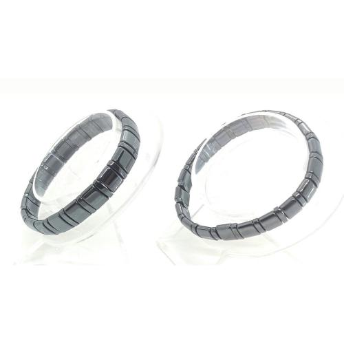 hématite non magnétique bracelet, bijoux de mode, noire, 10x10mm, Longueur 20 cm, Vendu par PC