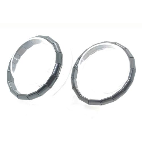 hématite non magnétique bracelet, bijoux de mode, noire, 10x10mm, Longueur 20 cm, Vendu par PC