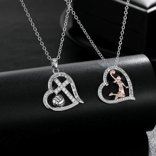 Sweater halskettingen, Messing, plated, verschillende stijlen voor de keuze & voor vrouw & met strass & hol, oorspronkelijke kleur, Verkocht door PC