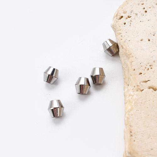 Rostfritt stål pärlor, 304 rostfritt stål, silver pläterad, DIY, silver, 5.87x5.88x5.88mm, Säljs av PC