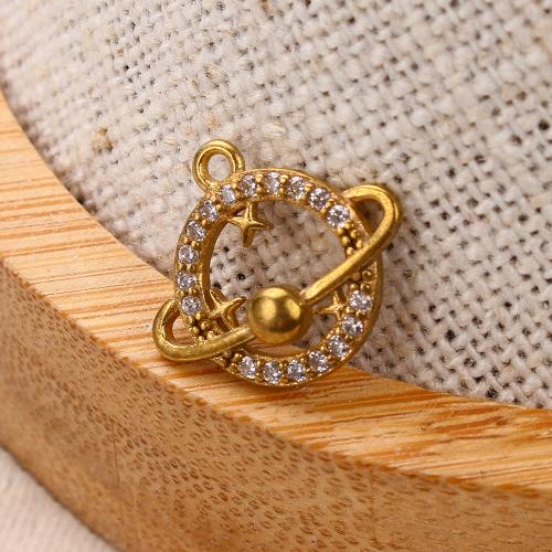 Šatonové mosaz Přívěsky, á, DIY & s drahokamu, zlatý, nikl, olovo a kadmium zdarma, 14.78x3.02x12.84mm, Vnitřní průměr:Cca 5.09mm, Prodáno By PC