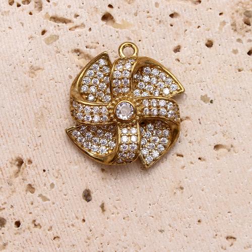 Šatonové mosaz Přívěsky, Větrník, á, DIY & s drahokamu, zlatý, nikl, olovo a kadmium zdarma, 19.29x6.19x21.54mm, Vnitřní průměr:Cca 5.09mm, Prodáno By PC