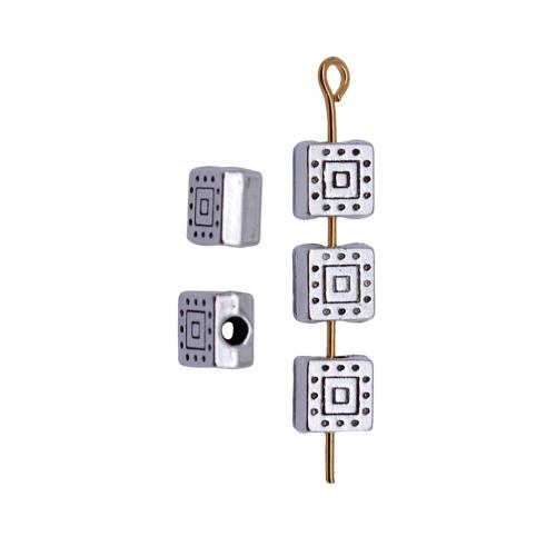 Cinko lydinio Spacer karoliukai, Cinko lydinys, Aikštė, padengtą, Pasidaryk pats, 20kompiuteriai/Krepšys, Pardavė Krepšys