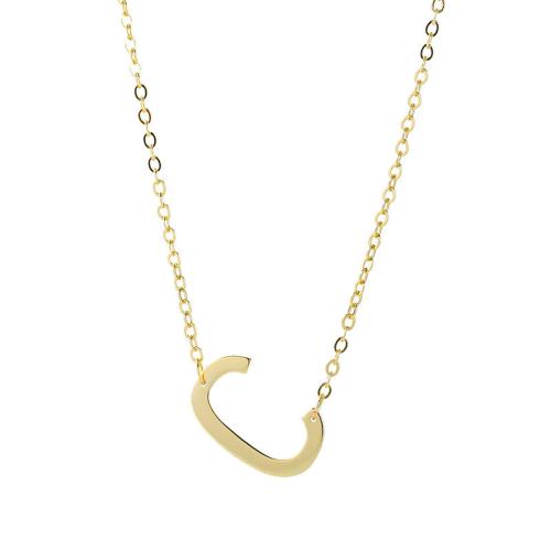 Argent sterling 925 collier, Lettre d’alphabet, styles différents pour le choix & pour femme, plus de couleurs à choisir, Longueur Environ 17.7 pouce, Vendu par PC